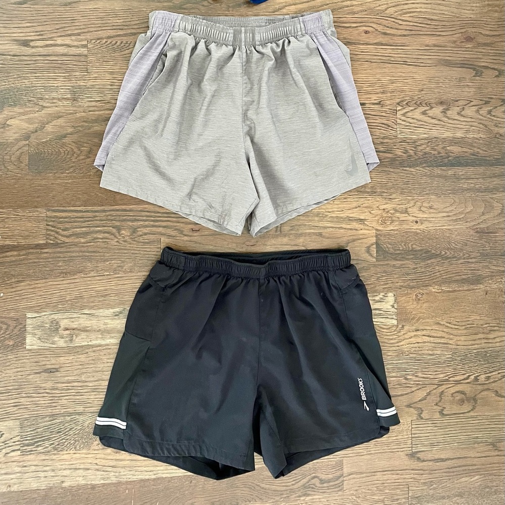 Nike and brooks men’s athletic shorts.